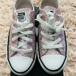Pink glitter converse